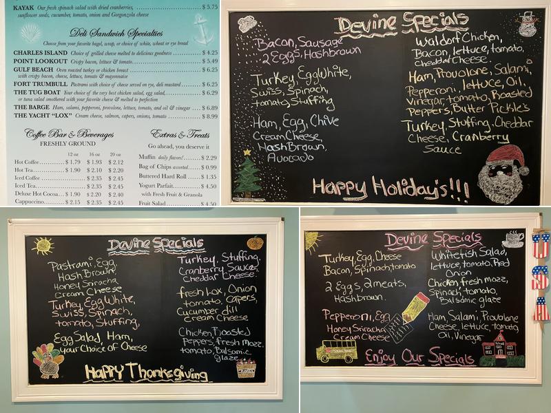 Devine's Bagels & Café Menu