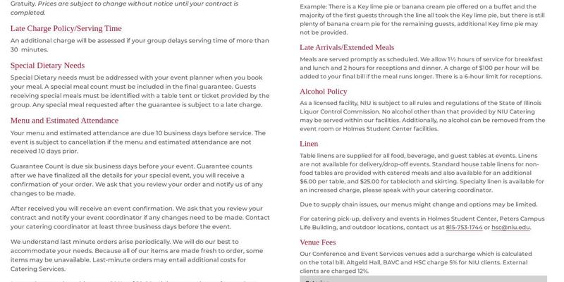 Three Sons Café Menu