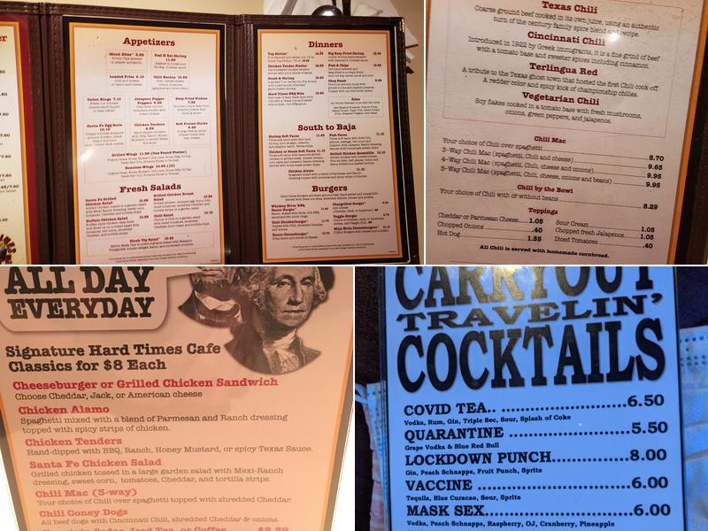 Hard Times Cafe - Fredericksburg Menu