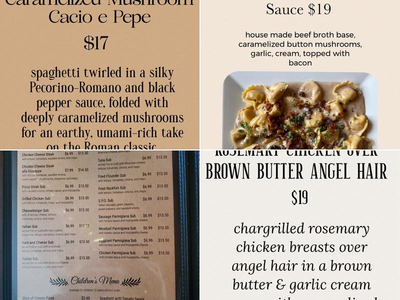 Giuseppe's Italian Restaurant & Pizzeria Menu