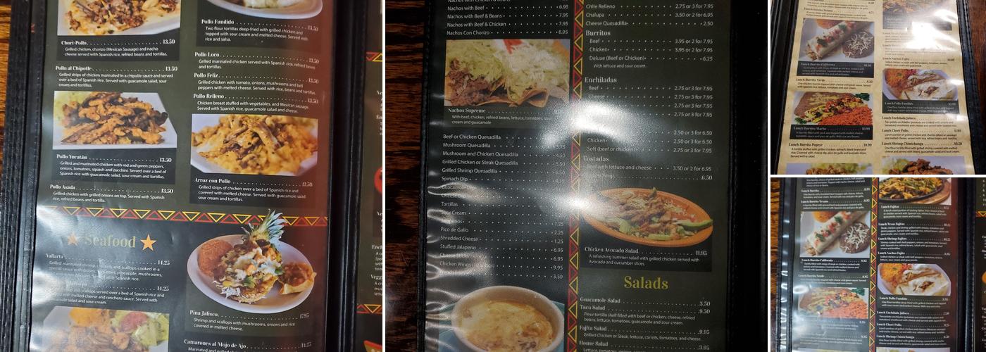 Mi Jalisco Mexican Restaurant Menu