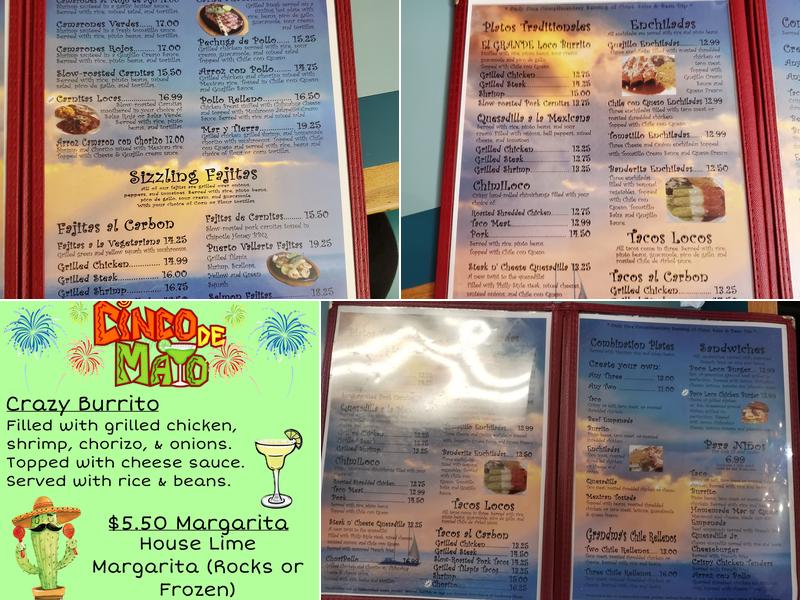 Poco Loco Menu