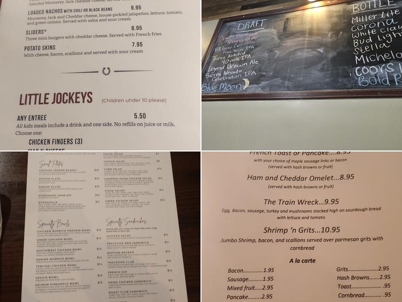 TRACKSIDE Kitchen & Wine Menu