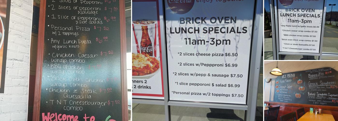 Brick Oven Bistro Menu