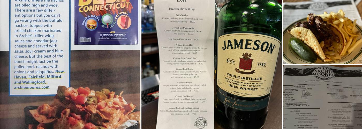 Archie Moore's Bar & Restaurant Menu