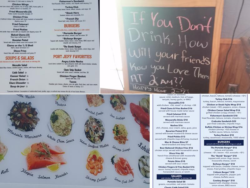 Portside Bar & Grill Menu