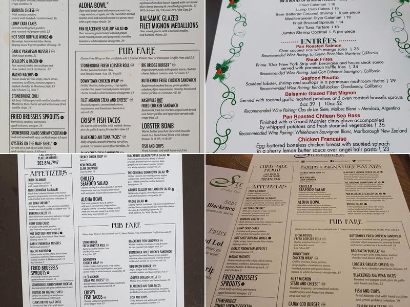 Stonebridge Restaurant Menu