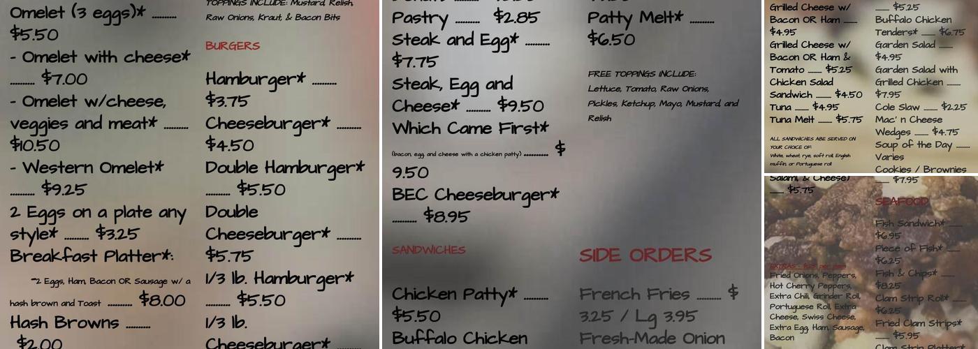 Mr. Mac's Canteen Menu