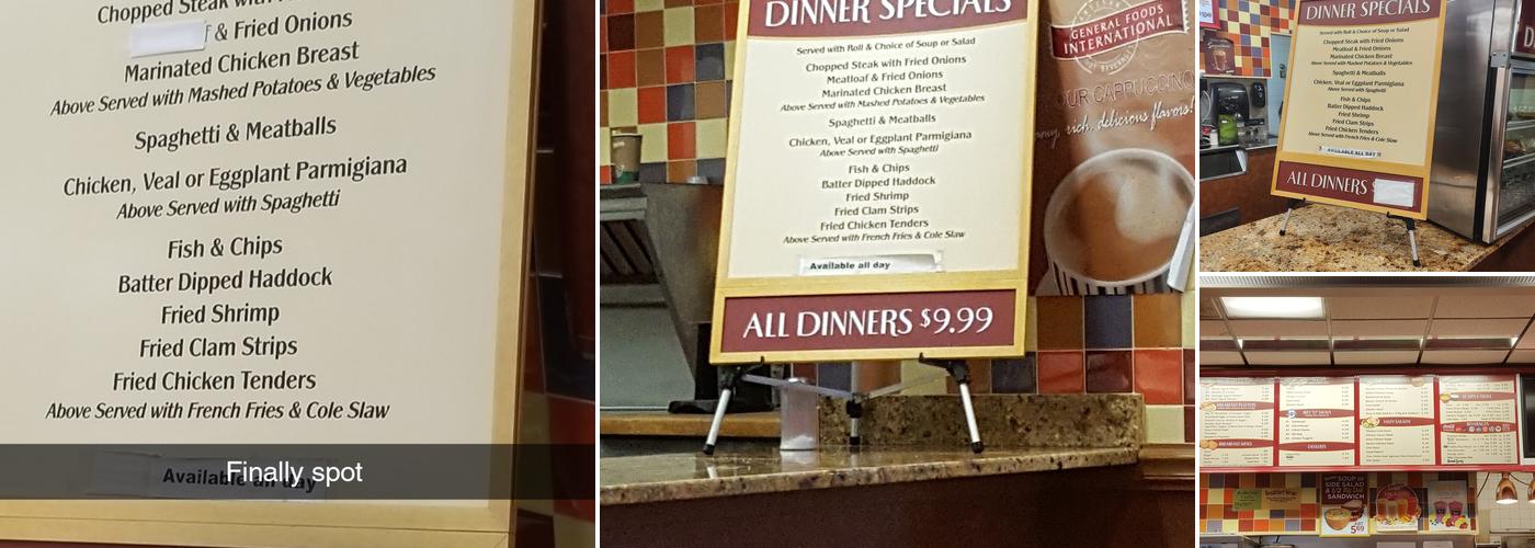 Duchess Family Restaurant Menu