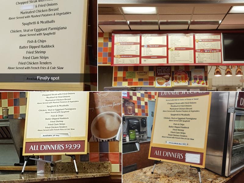 Duchess Family Restaurant Menu