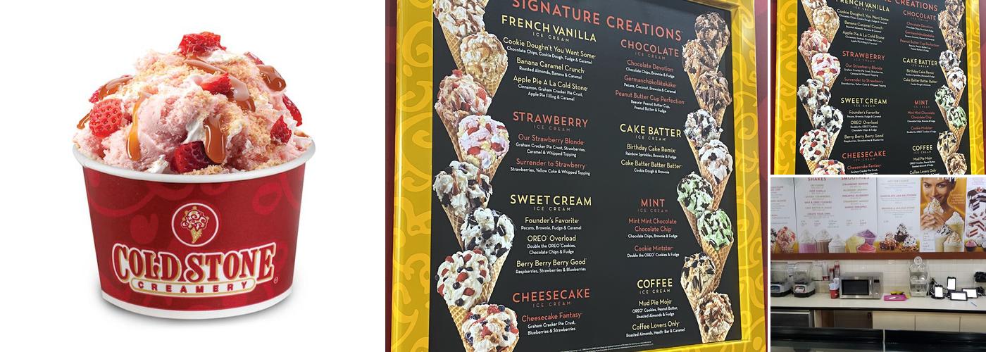 Cold Stone Creamery Menu