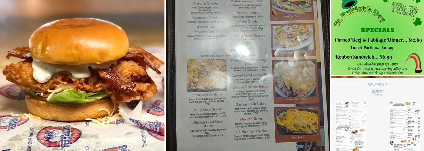 Spring Valley Restaurant Menu