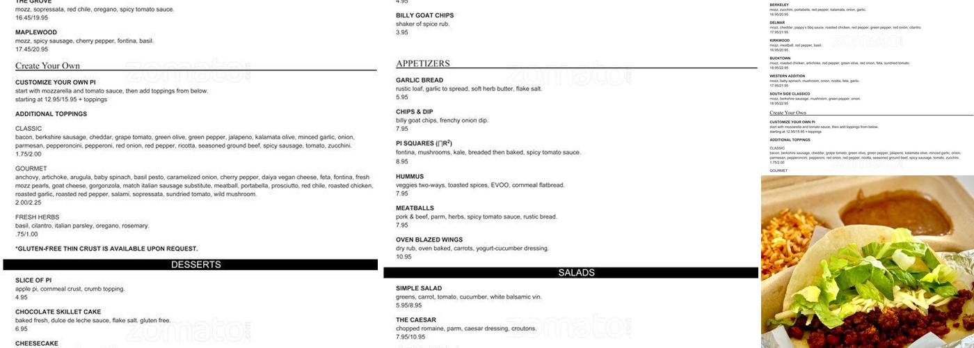 Pi Pizzeria - Delmar Loop Menu