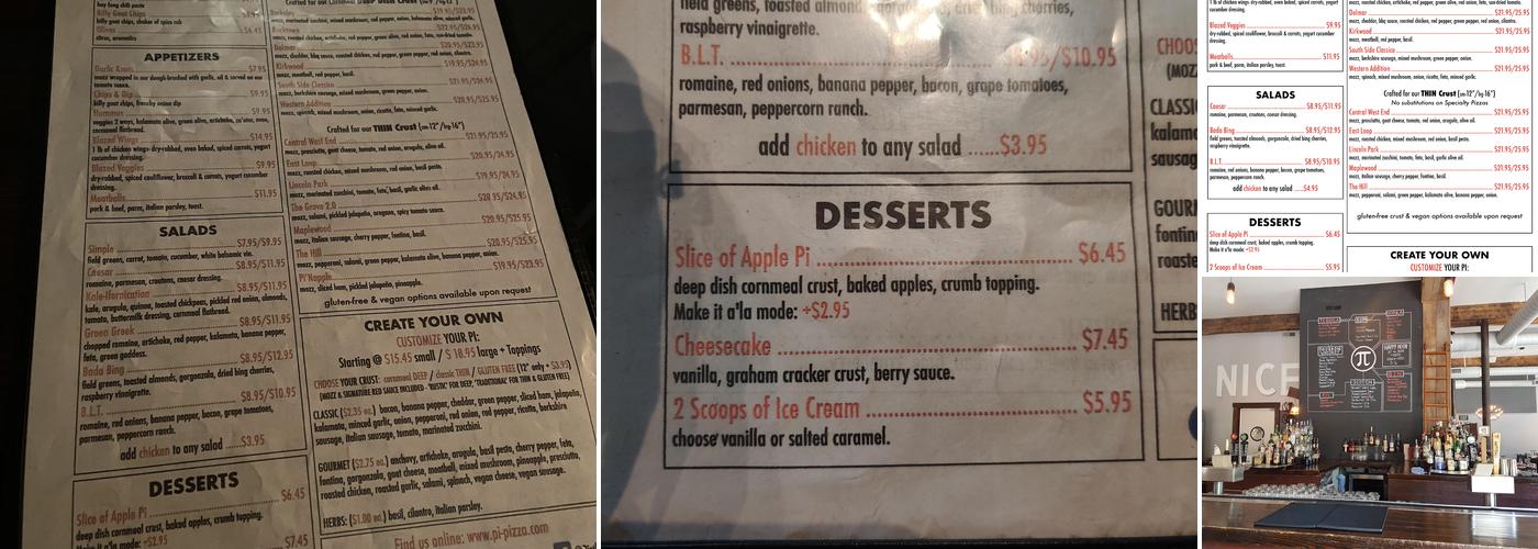 Pi Pizzeria - Central West End Menu