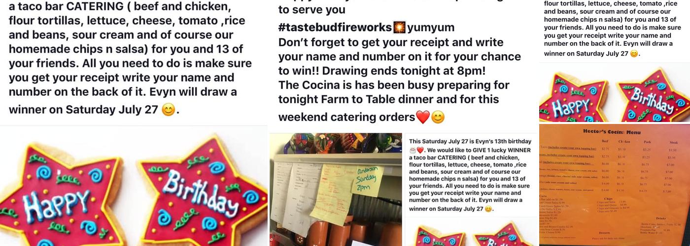 Hector's Cocina Menu