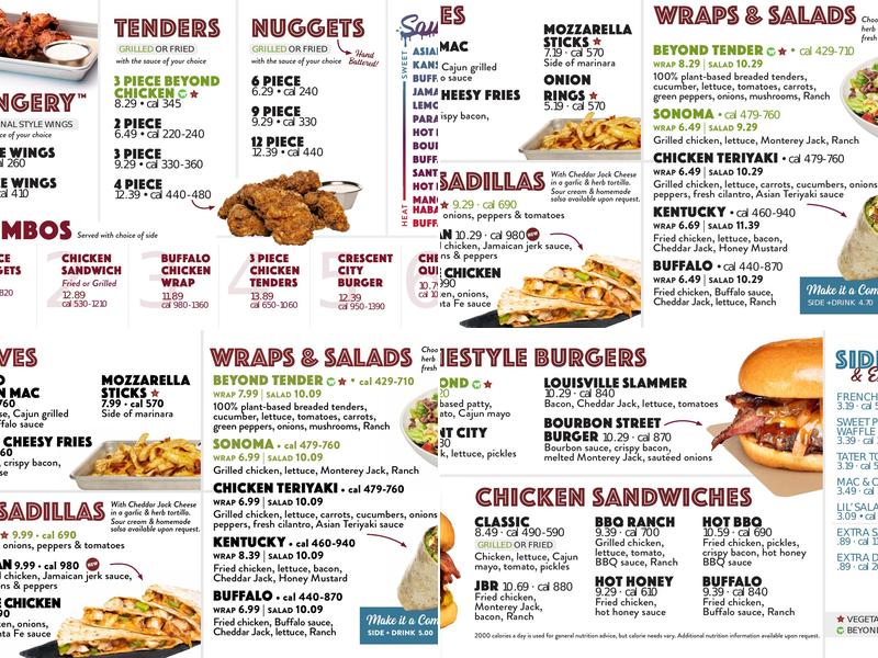 WOW Café Menu