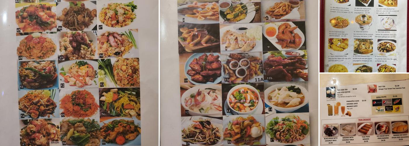 Thai Gai Yang Cafe Menu