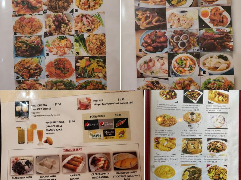Thai Gai Yang Cafe Menu
