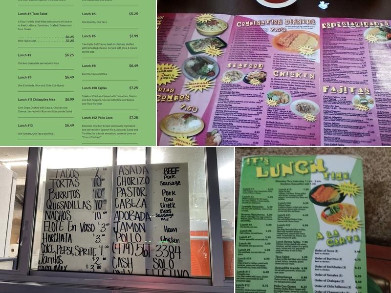 El Palenque Mexican Restaurant Menu