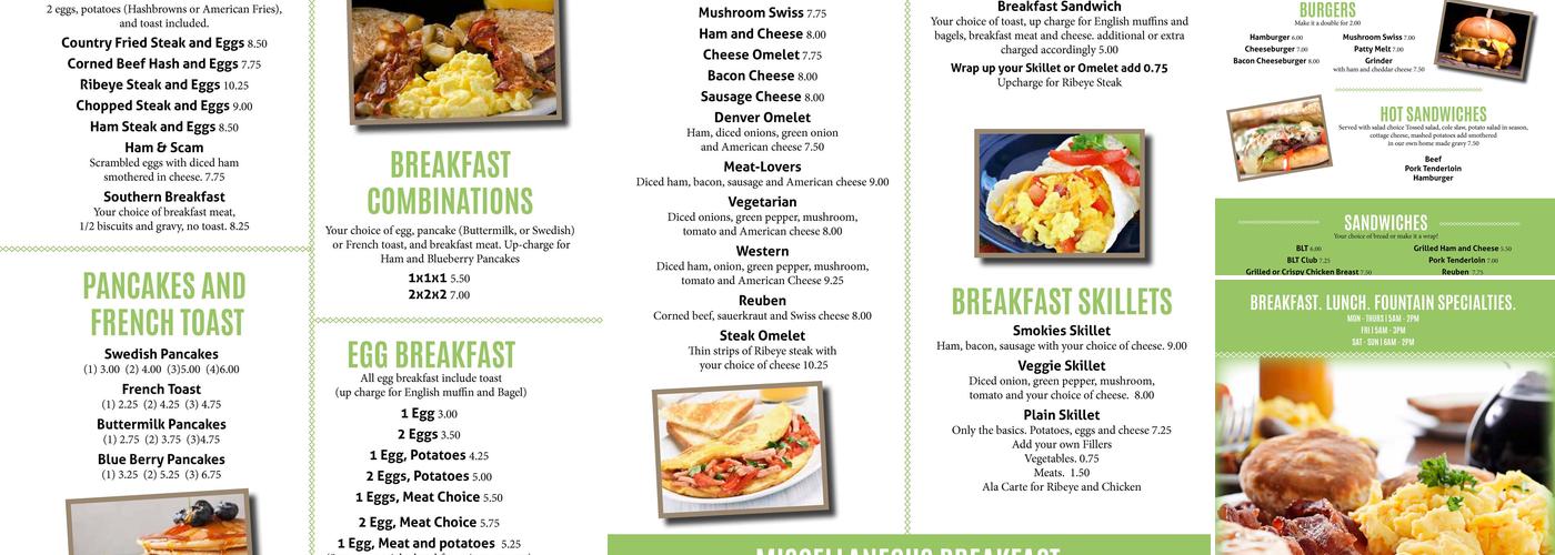 Angle Inn Restaurant Menu