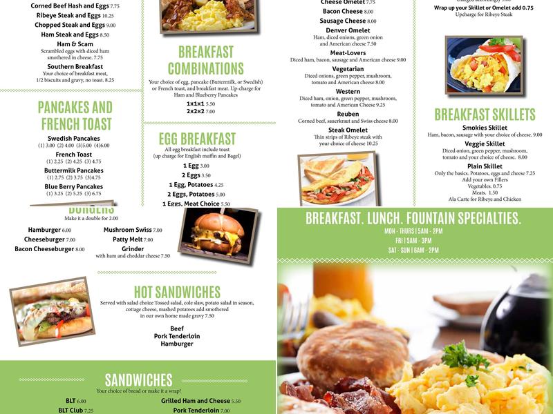 Angle Inn Restaurant Menu