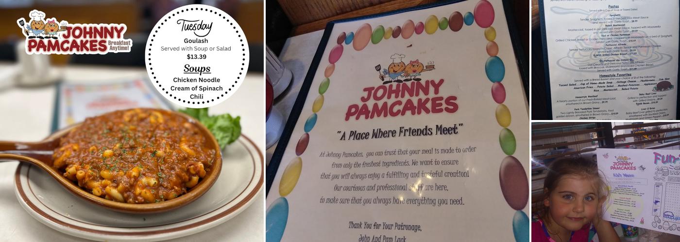 Johnny Pamcakes Menu