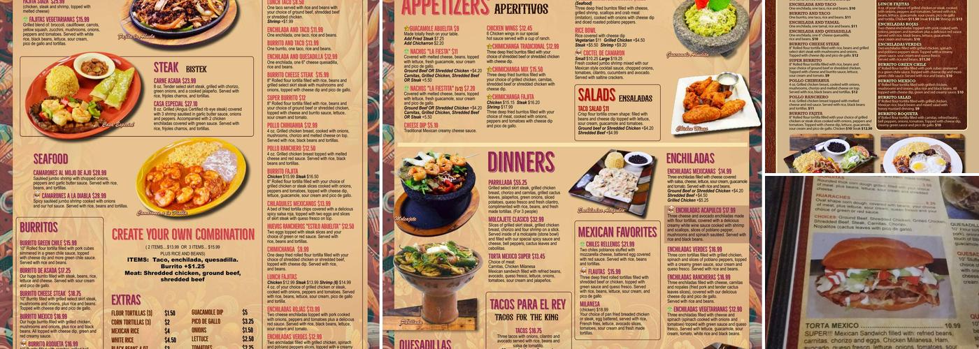 Mexico Clasico Menu