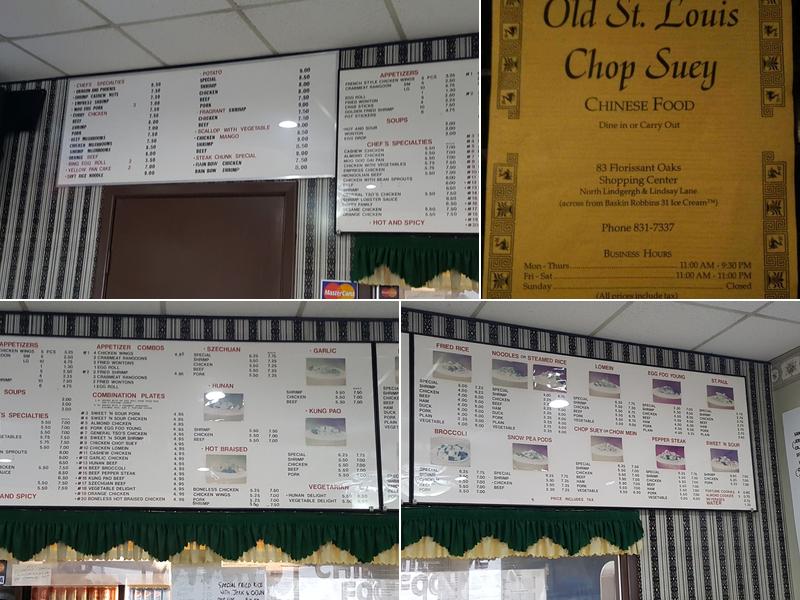 Old St Louis Chop Suey Menu