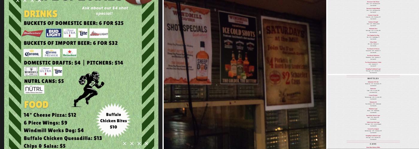 Windmill Tavern Menu