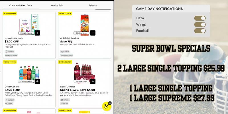 Simple Simon's Pizza Menu