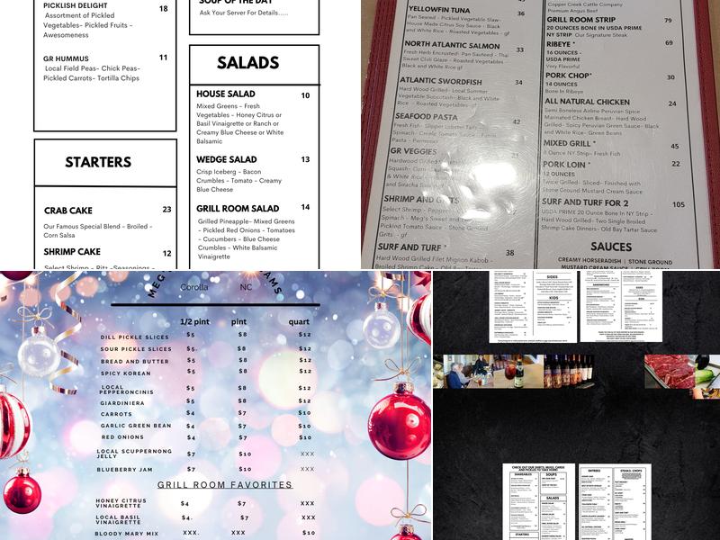 Mike Dianna's Grill Room Menu