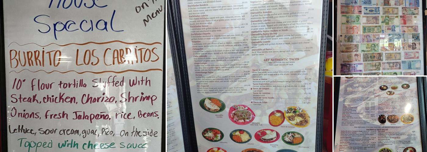 El Cabrito Mexican Restaurant Menu