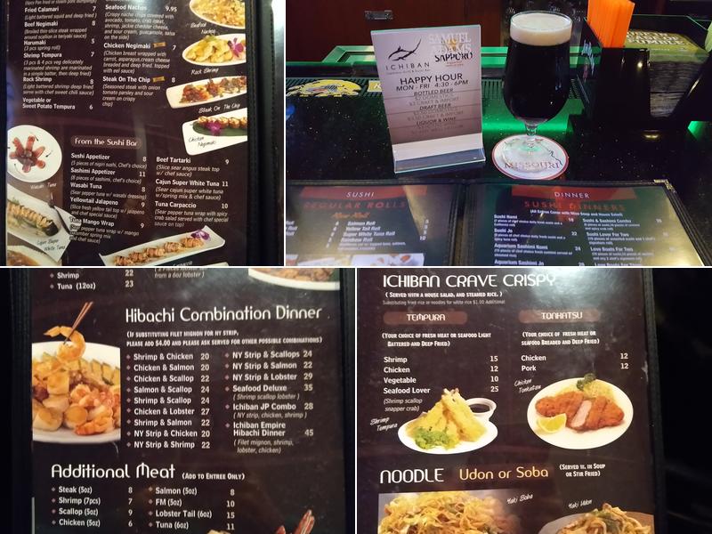 Ichiban Japanese Steak House & Sushi Bar Menu