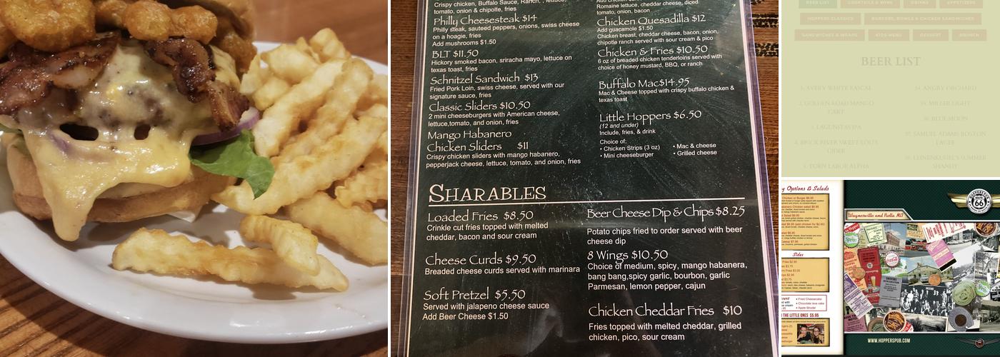 Hoppers Pub Menu