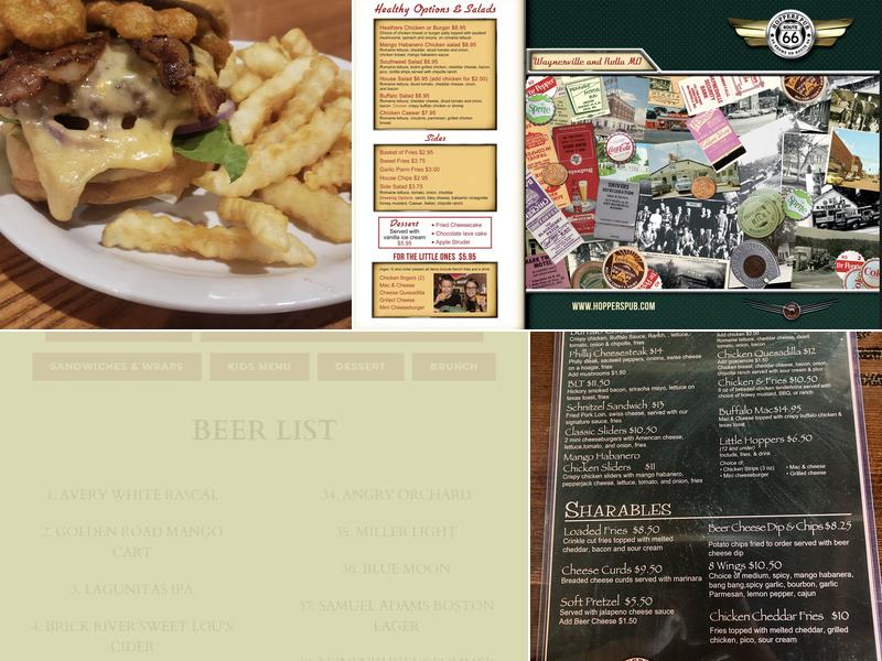 Hoppers Pub Menu