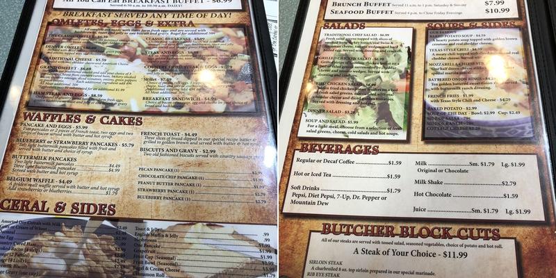 Price Cutter restaurant Menu
