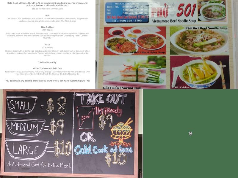PHO 501 Menu