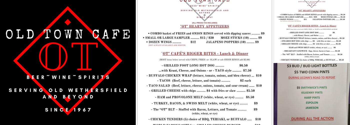 Old Town Cafe Menu