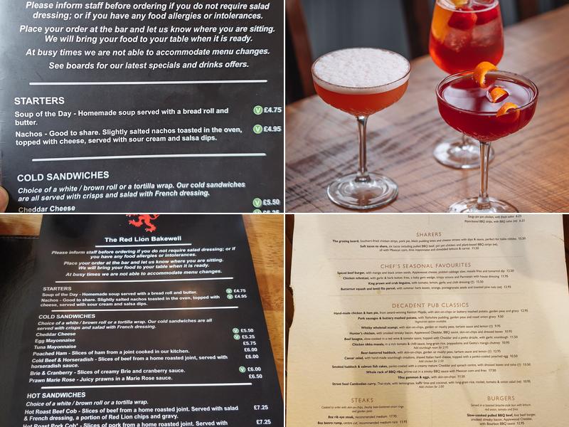 The Red Lion Menu