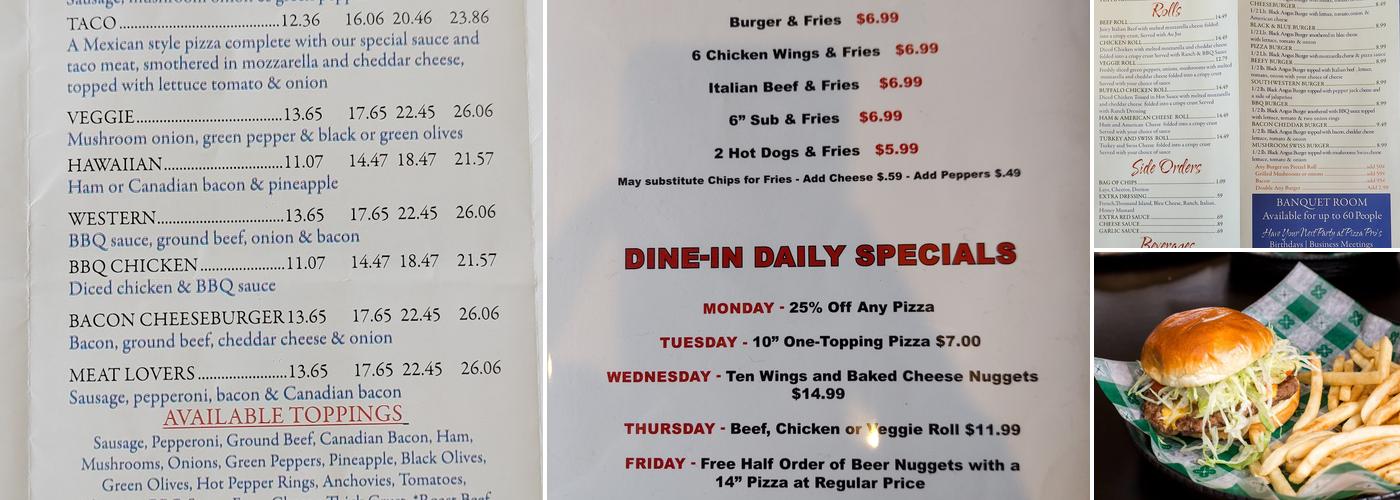 Pizza Pro's Menu