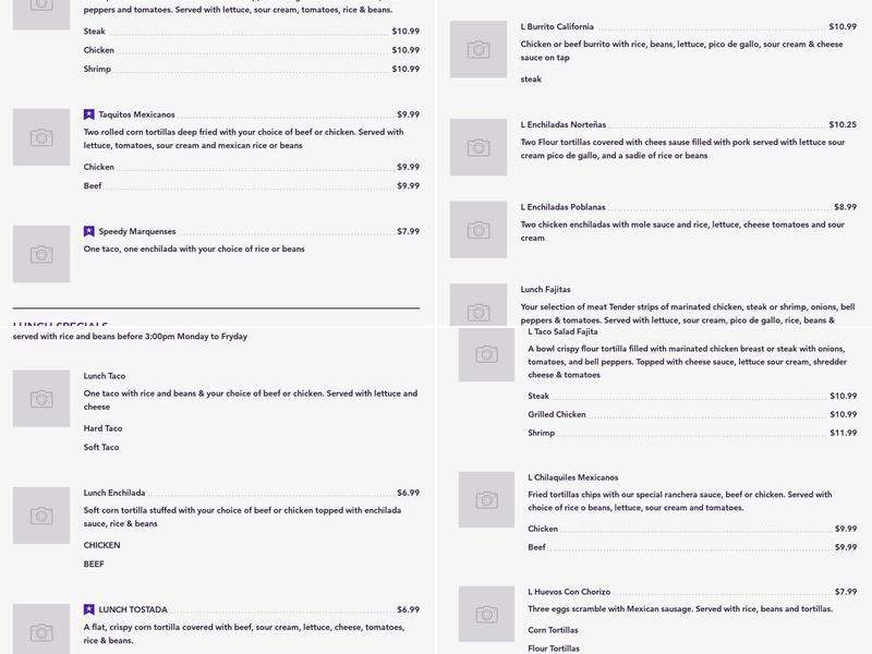 MARQUENSES MEXICAN GRILL Menu