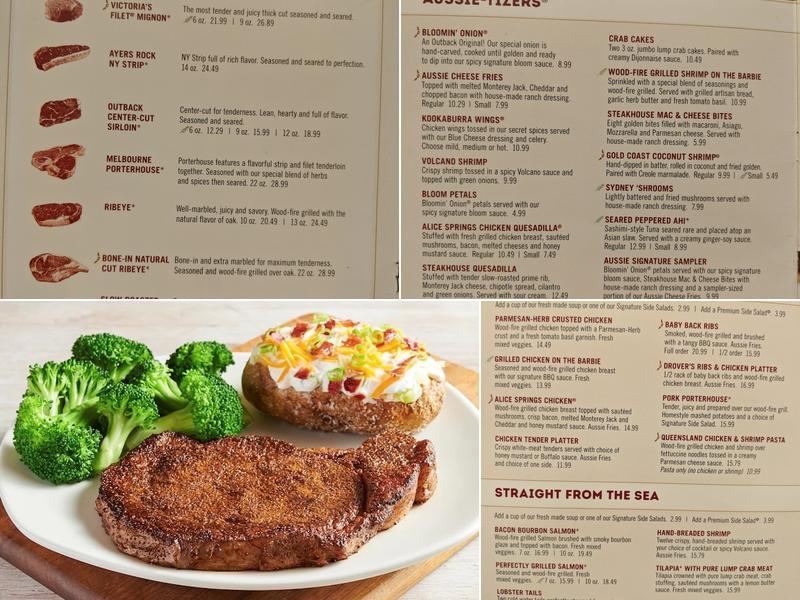 Outback Steakhouse Menu