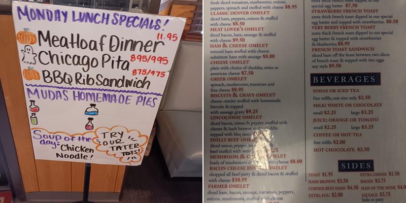 Lincoln Way Cafe Menu