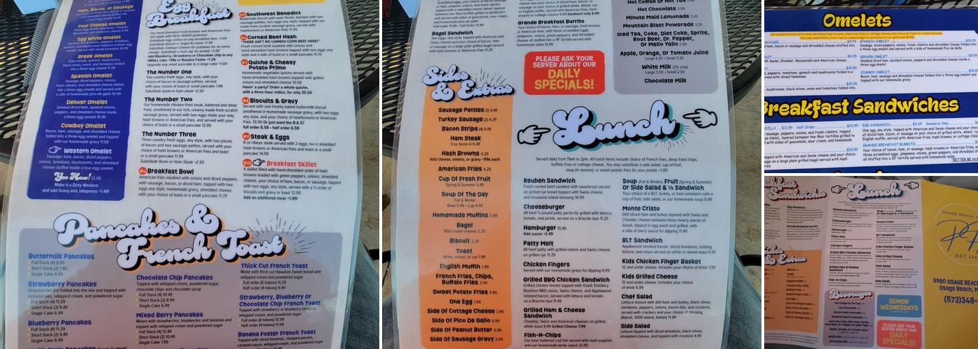 The Pancake House Menu