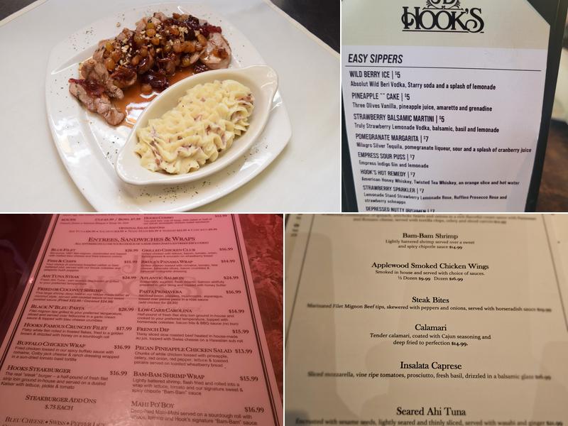 JB Hook's Menu