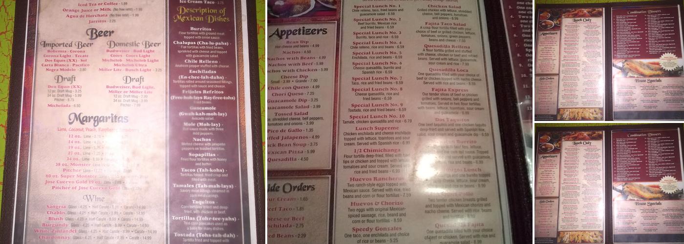La Tolteca Menu
