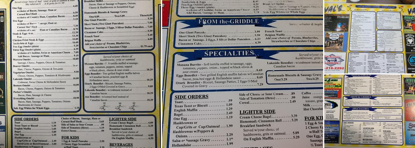 Val's Menu