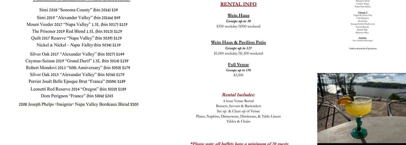 Michael's Steak Chalet Menu