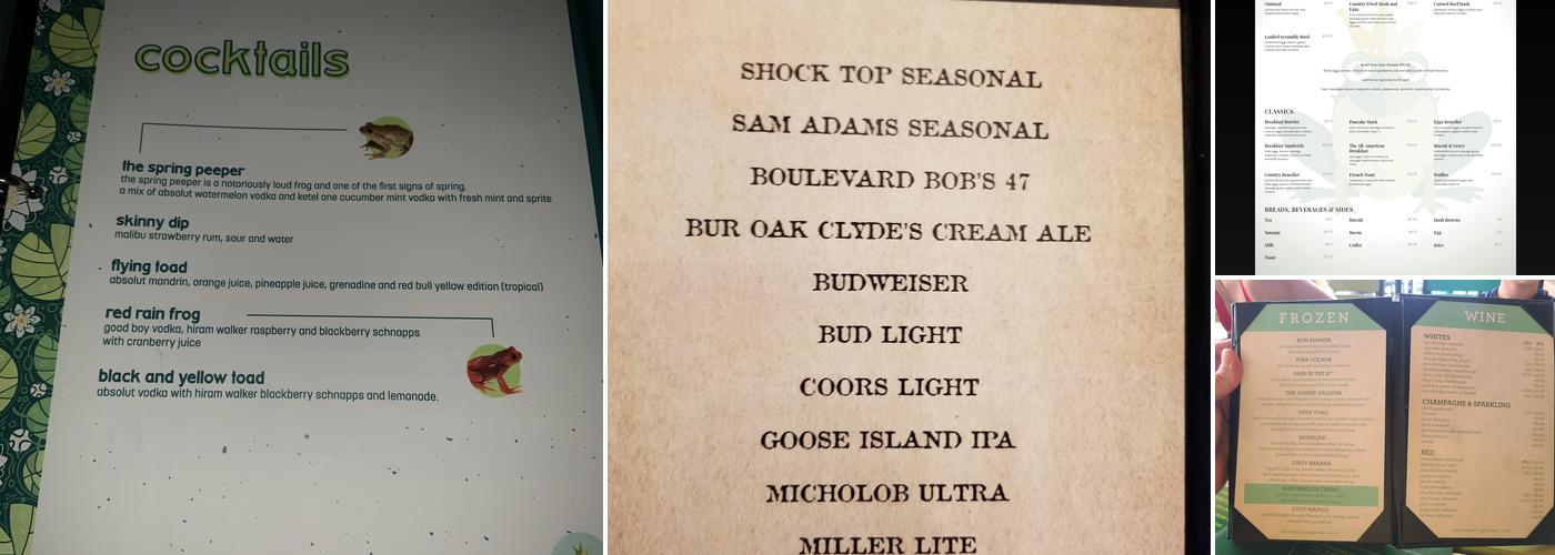 H. Toad's Bar & Grill Menu