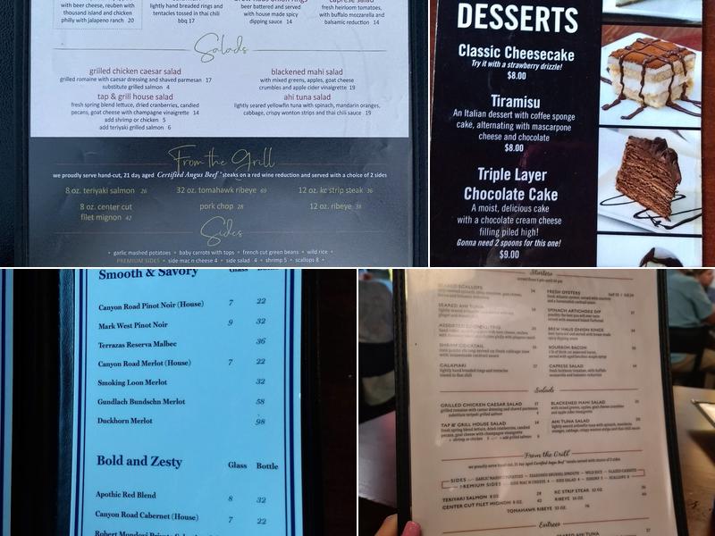 Tap and Grill Lakeside Brew Haus Menu